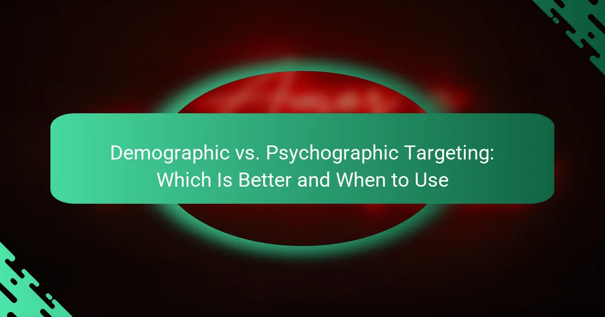 Демографический vs. Психографический таргетинг: что лучше и когда использовать