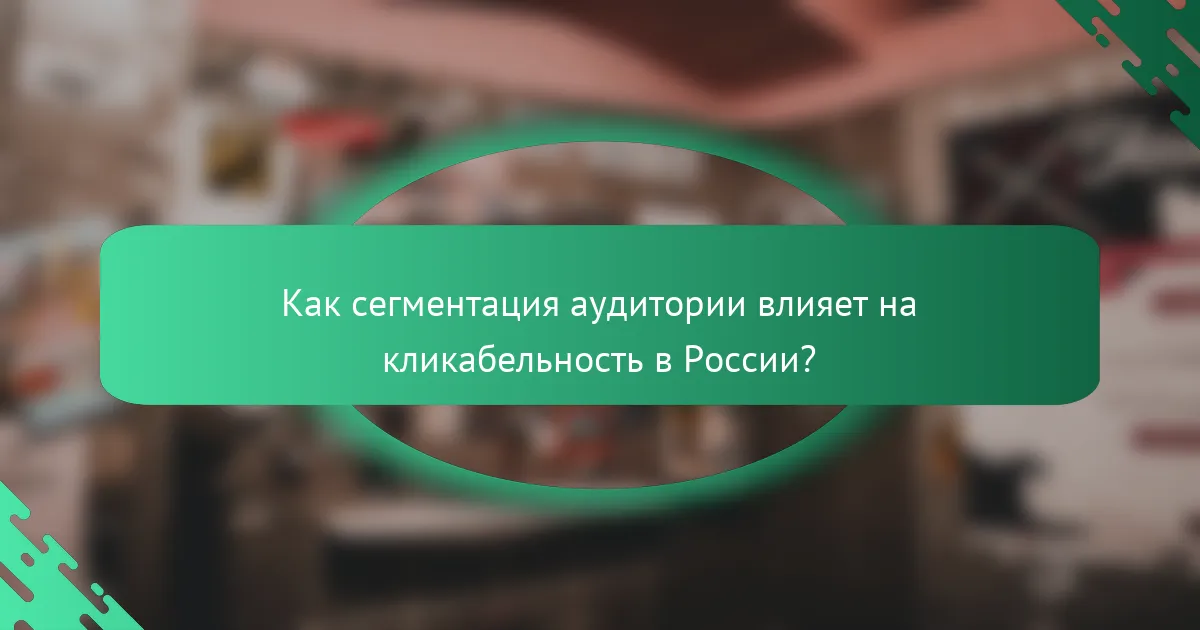Как сегментация аудитории влияет на кликабельность в России?
