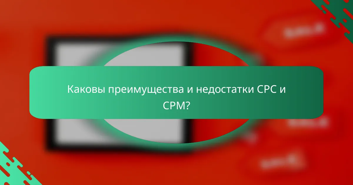 Каковы преимущества и недостатки CPC и CPM?